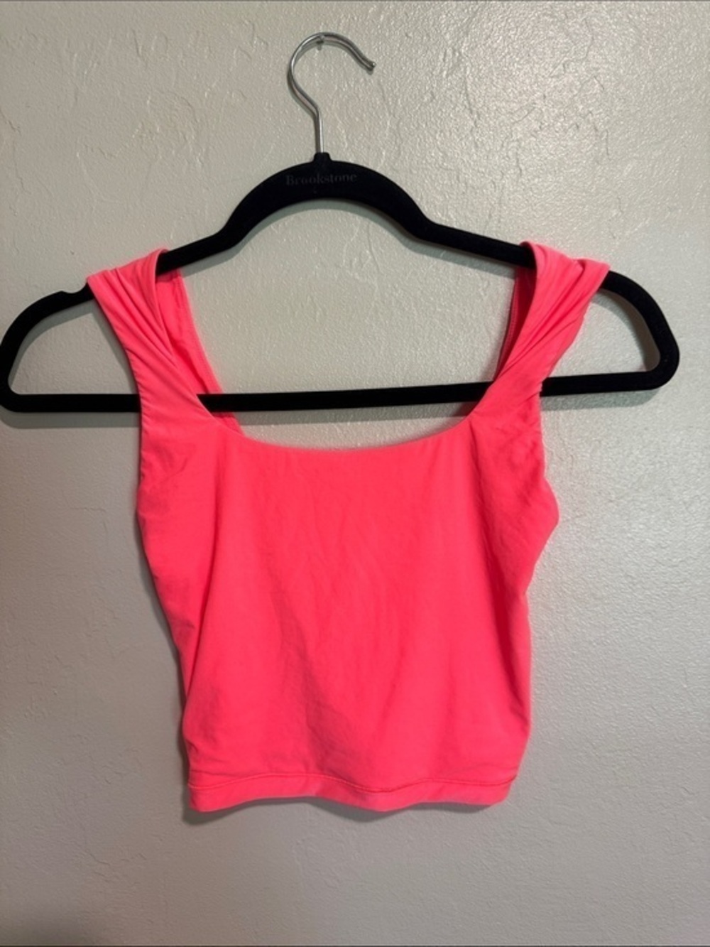 Aerie Neon Pink Square Neck Cropped Tank XS